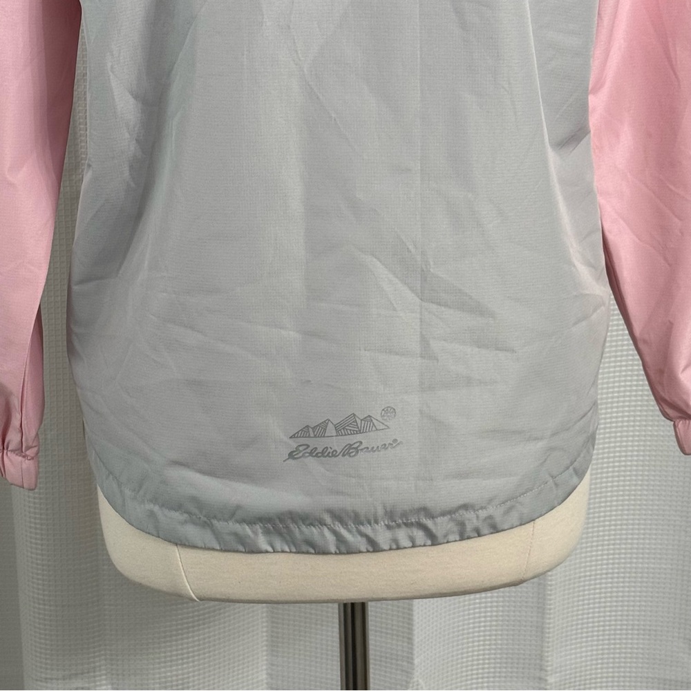 Eddie Bauer Kids-Eddie Bauer Girls's Hooded Lightweight Jacket, Pink/Gray, Sz L - Picture 7 of 7